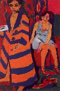 Ernst Ludwig Kirchner Self Portrait with Model oil on canvas